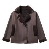 Fongt Burst Women's Clothing Lint With Velvet Warm Fur Coat