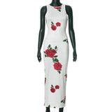 Digital Printed Summer Women's High-End Dresses French Dresses Vacation Elegant Sexy Party Dresses Club Outfits-Outfit