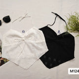 Girls Design White Women's Sling Sexy Vest Pure Desire Summer Bottom Short Outer Wear Sleeveless