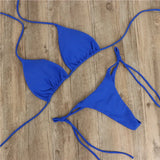 Fongt Neck With Bikini Sexy Swimsuit Lady Split Strap Adjustable Multi-Color Swimsuit