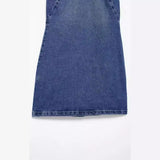 Fongt Summer New Women's Sleeveless Body Sexny-Backed Neck Denim Dress