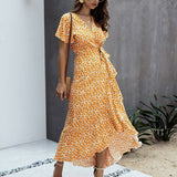Beach Sundress Ladies Lace Up Wrap Party
