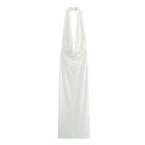 Fongt Summer New Women's Dress Drape Hanging Neck Show Back Sexy Dress Female 8342364-Outfit