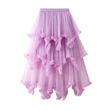 Fongt Net Yarn Cake Half-Dress In Long High-Waisted Thorny Fairy Dress Dress 1279