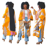 Fongt New Women's Casual Short Sleeve Knitted Long Coat-Outfit