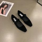 Fongt Retro With Skirt Velvet Mary Jane Women's Shoes Spring 2024 New Evening Wind Gentle Low Heel Single