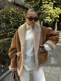 Fongt Autumn And Winter Women's Retro Fur Coat Collar Loose Fur Coat Women B88747