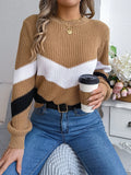 Fongt Wind Shooting 2025 Autumn And Winter Casual Coloring Lantern Long-Sleeved Jacket Sweater Women's Clothing