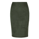 Fongt Skirt Solid Color Split Deer Skin Velvet Skirt High Purse Hip Thin Versatile Skirt-Outfit