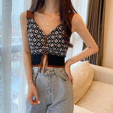V-Neck Vest Women's Summer Slings Design Small Outside Wearing Short Bottom
