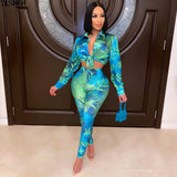 2 Two Piece Set African Sets For Women New African Print Elastic Bazin Skinny Pants Rock Style Dashiki Famous Suit Lady