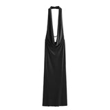 Fongt Summer New Women's Dress Drape Hanging Neck Show Back Sexy Dress Female 8342364-Outfit