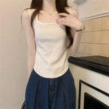 Temperament Fish Bone Vest Women's Summer New Slings Wearing French Slimming Inside And Fashionable Sleeveless Top