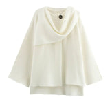 Fongt Women's Explosion Cloak Knitted Loose R-Shirt Sweater