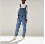 Fongt New Summer Street Trendy Solid-Colored Strap Trousers With One-Body High-Rise Men's
