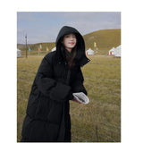Thickness Down Cotton Clothes Korean Version Loose Long Knee Cotton-Padded Clothes 2023 Winter New Coat Ins Bread Clothing Tide-Outfit