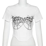 Splash Print Grunge Crop Top-Outfit