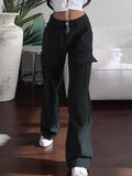 High Waist Plain Straight Leg Jeans-Outfit