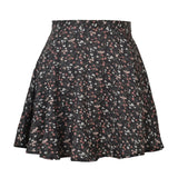 Floral Sweet High Waist Invisible Zipper Chiffon Printed Short