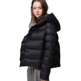Winter 90% Ultra Light White Duck Down Jacket Women Short Down Coat Parkas Hooded Parkas Warm Female Snow
