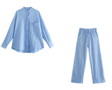 New Women Simply Stand Collar Solid Green Casual Kimono Shirt Female Pocket Patch Blouse Roupas Chic Blusas Tops