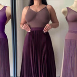 Fongt Women's Clothing 2025 Spring New Sleeveless V-Neck Vest Pressure Skirt Temperament Fashion Suit Woman