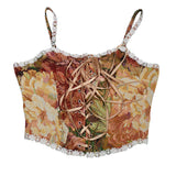 Fongt And Winter New Women's Style French Retro Oil Style Sling Vest Fish Bone Shaping Body With Corset