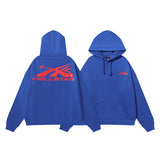 High Street Ins Minority Retro Print Letters Loose Hooded Sweaters For Men And Women In Autumn And Winter-Outfit