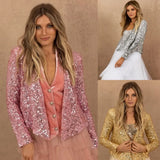 Fongt 2025 New Women's Fashion Collar Coloring Gliding Jacket Short Casual Small