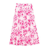 Printed Shirt 7484065 Flower Printed Flute Skirt 7484067 Set-Outfit