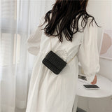Straw Pearl Cross Body Bag-Outfit
