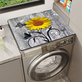 Fongt Drum Washing Machine Top Mat Anti-Skid Rubber Mat Laundry Room Water Suction Fast Dry Floor Mat Dust Protection Mat-Outfit