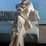 Fongt High-End Spring-Style Women's French Retro Court Style Dress In The Long-Tailed Dress