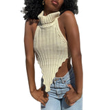 Fongt Spring And Summer New Explosion High-Collar Irregular Sexy Back Hair Weaving Small