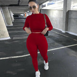 Fongt And Winter New Women's Casual Two-Piece Slim Long Sleeve Sports Suit-Outfit