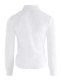 Basic Long Sleeve Button Blouse-Outfit