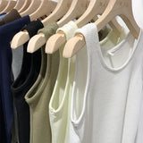 Spring And Summer New Simple Waffle Halter Vest Women's Underwear Loose And Thin Solid Color