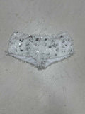 Fongt Hot Girl Sexy Low-Waist Hairy Squins Straight Shorts Pure Luster Thin Hot Pants