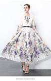 Fongt New Women's Dress Dress Oversized Dress Print 100 Folds T-Shirt With T-Shirt Holiday Casual Dress