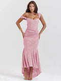 Lace Textured Strap Wrap Midi Dress-Outfit