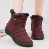 Boots Women's Boots Non-slip Women Winter Boots Fur Warm Ankle Boots For Women Down waterproof Booties Botas Mujer