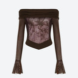 Butterfly Ruched Off Shoulder