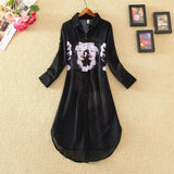 Chiffon Blouse Women 2019 Summer Digital Print Long Sun protection Shirt Female Elegant Casual Tops Chiffon Shirts