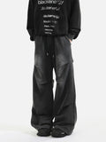 Fongt Wei Pants Men And Women's 2024 New Pleated Design Feeling Straight Tube Loose Versatile Sports Casual Long Pants-Outfit