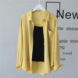 Fongt And Autumn Thin Shirt Outside The Women's Leisure Relaxed Long-Sleeved Chiffon Sunscreen Jacket 2025