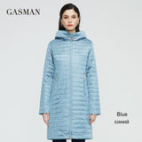 2022 new Women's spring jacket long thin cotton zipper hooded fashion parka coat women lightweight autumn jackets