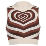 Sweaters 2020 Autumn Retro Knit Tops Skulls Pullovers V Neck Blue Knitwear Loose Casual Tank crop Top Women