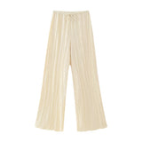 New Autumn Style Asymmetrical Neck Top 0219810 Pleated Trousers 0219811-Outfit