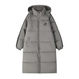 Medium Long Down Cotton-Padded Clothes Women Winter New Knee Students Loose Large Size Plus Thick Cotton-Padded Jacket Coat Bread Clothes-Outfit
