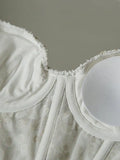 Vintage Lace Embroidery Bustier-Outfit